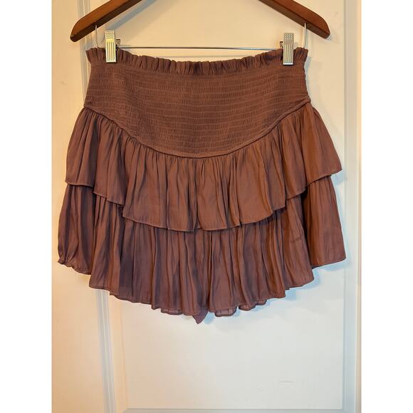 Mustard Seed Ruffle Mini Skort in Boho Pink/Mauve - Built-in Shorts Medium - Picture 4 of 7